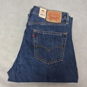 Levi's 550 Relaxed Fit Blue Jeans 34x32 Dark Washed Denim New With Tags